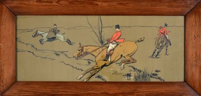 Dorothy HARDY Scènes de chasse
Paire de pochoirs
27 x 70 cm