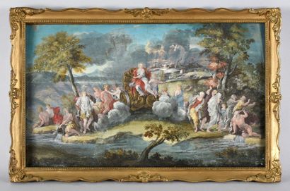 null Le triomphe de Vénus, vers 1680
Feuille d'éventail mise au rectangle, peinte...