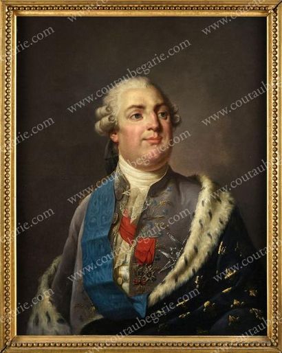 KUCHARSKI Alexandre (1741-1819) 
Portrait du roi Louis XVI de France (1754-1793).
Huile...