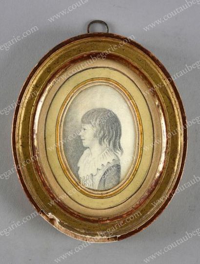 École FRANÇAISE du XVIIIe siècle 
Portrait de Louis-Charles, dauphin de France (1785-1795).
Dessin...