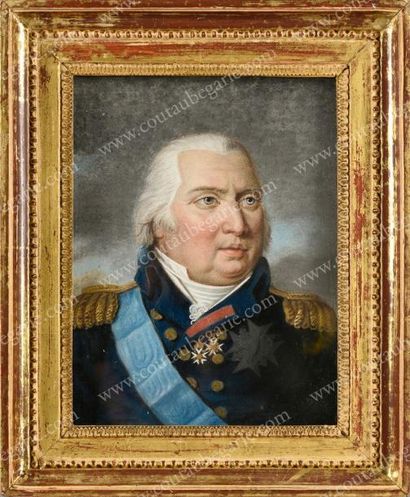 ATTRIBUÉ À CLAUDE-LOUIS LANGLOIS DE SÉZANNE (1757-1845) 
Portrait du jeune roi Louis...