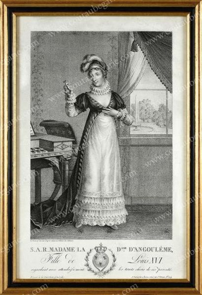 École Française du XIXe siècle 
Portrait de Marie-Thérèse de France, duchesse d'Angoulême...