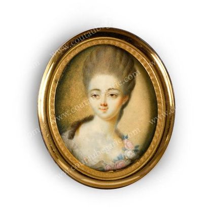 École FRANÇAISE du XVIIIe siècle 
Portrait de Jeanne Bécu de Cantigny, comtesse du...