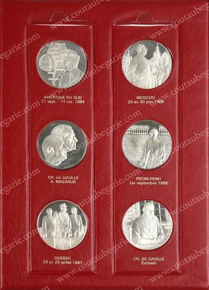 null CHARLES de Gaulle, Général (1890-1970).
Belle collection de 24 médailles commémoratives...
