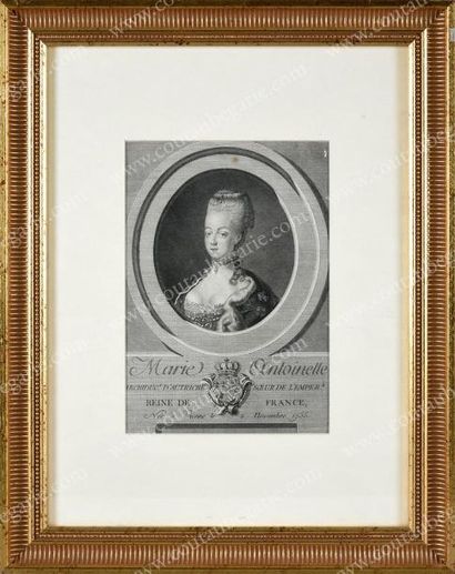 École FRANÇAISE du XVIIIe siècle 
Portrait de la jeune dauphine de France, future...