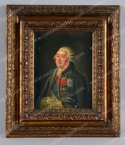 LAURENT A. 
Portrait de Louis XVI roi de France, portant le grand cordon et les insignes...