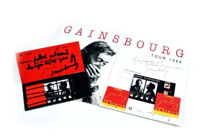 null Serge Gainsbourg
Programme de la tournée 1988 dédicacé par Gainsbourg à Fulbert,...