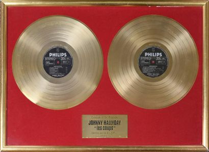 null JOHNNY HALLYDAY.
LES COUPS. Double disque d'or 1976
Récompense officielle certifiée...