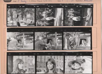 null Françoise Hardy 1968
Ensemble de 14 planches contacts de Françoise Hardy et...