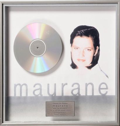 null Maurane 1993
Disque de platine pour «Ami ou ennemi».
Polydor. Certifié par le...