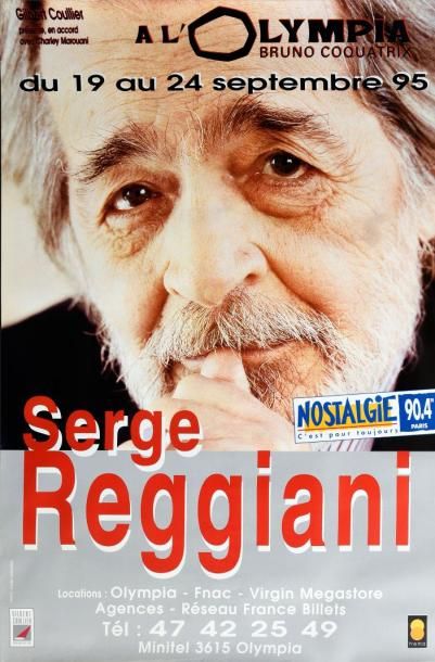 null Serge Reggiani
Un lot de 4 affichettes promotionnelles de Serge Reggiani pour...