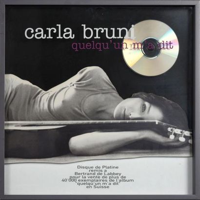 Bruni, Carla
Disque de platine pour l'album...