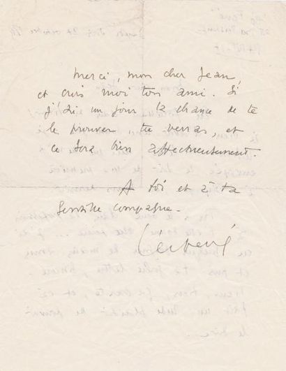 null Léo Ferré
Une lettre manuscrite envoyée par l'artiste à l'un de ses amis proches.
L'un...