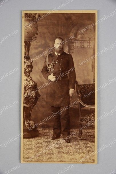 BERGAMASCO Charles (1830-1896) 
Portrait photographique du grand-duc Alexis Alexandrovitch...
