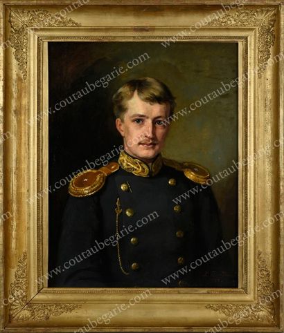 PLATONOFF Khariton Platonovitch (1842-1907) 
Portrait de Casimir de Hulewicz.
Huile...