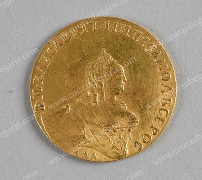 null * ÉLISABETH Ière, impératrice de Russie (1709-1762)
Pièce de 10 roubles en or...