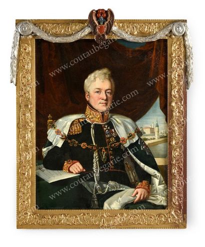 École RUSSE du XIXe siècle 
Portrait de son Altesse Sérénissime le prince Dimitri
Vladimirovitch...