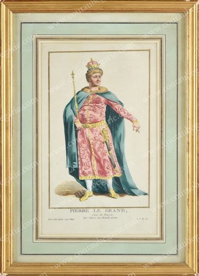 École Française du XIXe siècle 
Portrait du tsar Pierre le Grand, d'après une médaille...