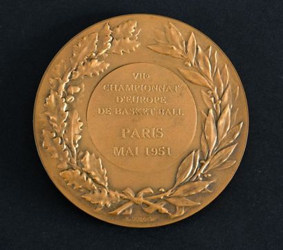 null Médaille du VIIe Championnat d'Europe de basket-ball disputé à Paris en mai...