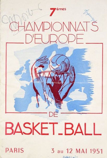 null Programme souvenir des 7ème Championnats d'Europe de basket-ball à Paris. Résultats...