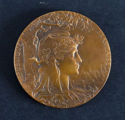 null 1900. Paris. Médaille de participant à l'Exposition Universelle. En bronze.
Diam....