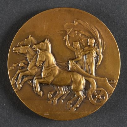 null 1948. Londres. Médaille officielle de participant. Graveur B. Mackennal. En...