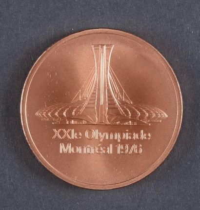 null 1976. Montréal. Médaille officielle de participant. En cuivre. Par Georges Huel.
Diamètre...