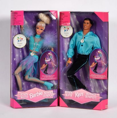 null 1998. Nagano. Couple Barbie et Ken pour le patinage Olympique (licence officiel).
Hauteur...