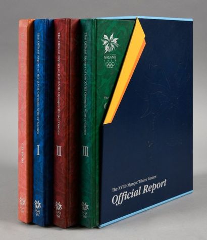 null 1998. Nagano. Rapport officiel des XVIIIème Jeux d'hiver. En 3 volumes + CD,...