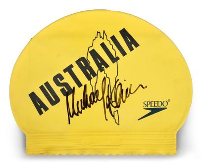 null Bonnet de l'équipe australienne signé par Michael Klim, 26 médailles aux Championnats...