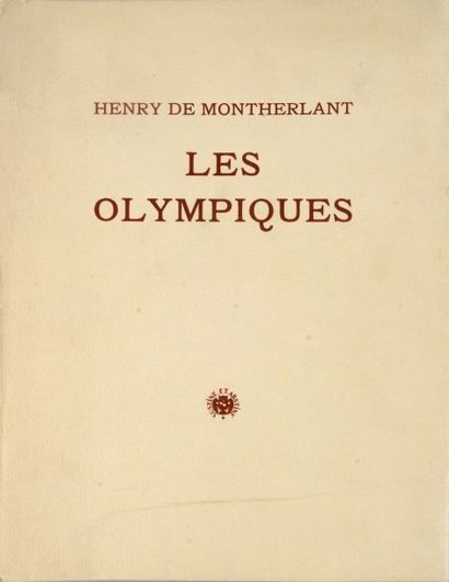 null Les Olympiades. Henri de Montherland. Burins d’Eliane Beaupuy. Ouvrage publié...