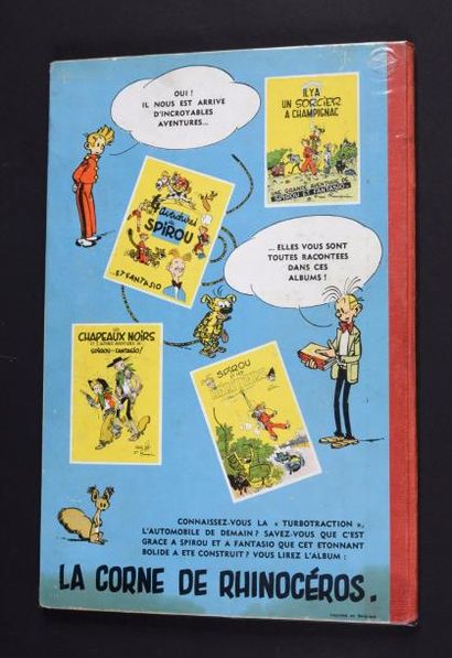 FRANQUIN 
SPIROU 05.
Les voleurs du Marsupilami. EO EO Belge. Dos pincé papier rouge....