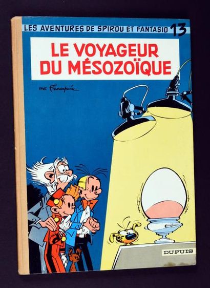 FRANQUIN 
SPIROU 13.
LE VOYAGEUR DU MÉSOZOÏQUE. EO Edition originale 1960. Dos pincé...