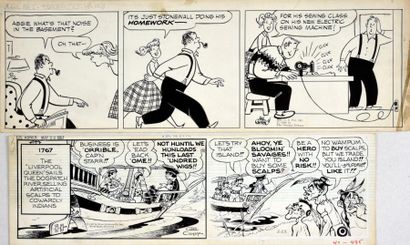 ABNER Lil 
Al Capp
Encre de chine pour un strip paru en 1967 avec un clin d'œil aux...