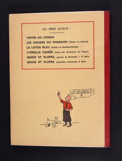 HERGÉ 
Tintin 02. Tintin en Amérique.
La Collection de Monsieur de W.
Edition en...