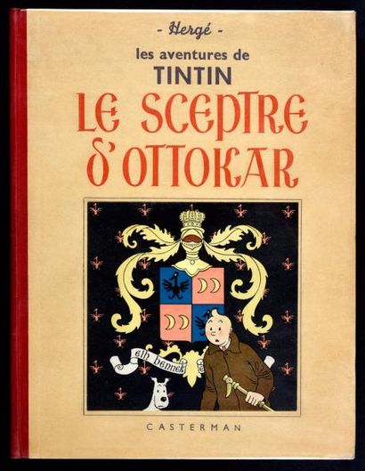 HERGÉ 
Tintin 08. Le Sceptre d'Ottokar.
Edition originale en noir et blanc (A7 -...