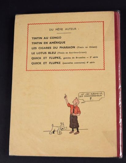 HERGÉ 
TINTIN 06. L'oreille cassée.
Edition originale A2. 1937. 4 hors-texte couleurs,...