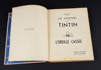 HERGÉ 
TINTIN 06. L'oreille cassée.
Edition originale A2. 1937. 4 hors-texte couleurs,...