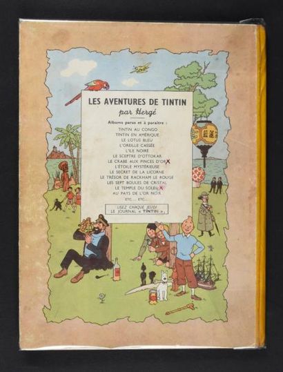 HERGÉ 
TINTIN 15.
Au pays de l'Or Noir. B4. EO Edition originale 1950.
Album en très...