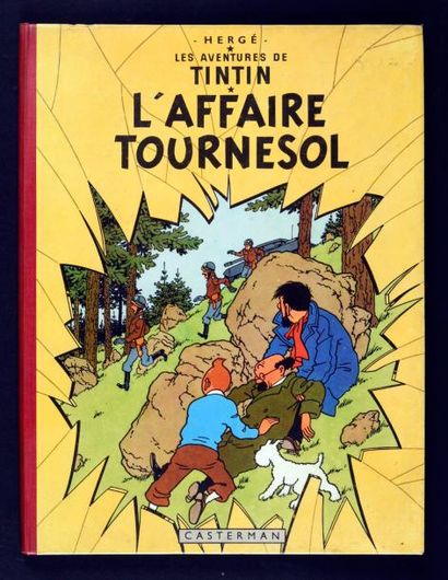 HERGÉ 
TINTIN 18.
L'affaire Tournesol EO Edition originale couleur de 1956 - 4e plat...