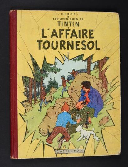 HERGÉ 
TINTIN 18.
L'affaire Tournesol EO.
Edition orig inale française, 4e plat B19,...