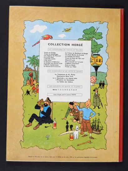 HERGÉ 
TINTIN 20.
Tintin au Tibet. EO Edition originale couleur B 29 de 1960 - Pages...