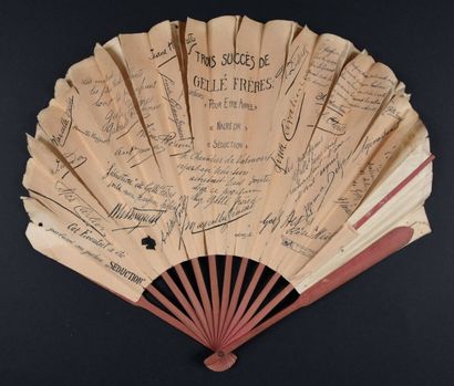 D'après Benda, Souvenir des bals de l'Opéra, 1914 
Eventail ballon, feuille en papier...