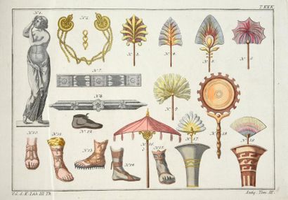 WEINDL (Paul) Costumes anciens, 1817, deux recueils regroupant 136 gravures en taille-douce...