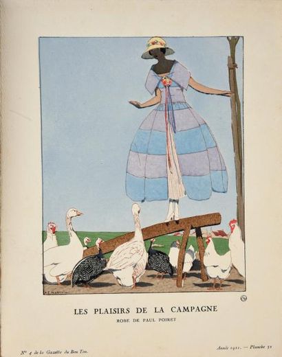 null Gazette du Bon Ton, Art, modes et frivolités, quatre numéros pour 1921, Editions...