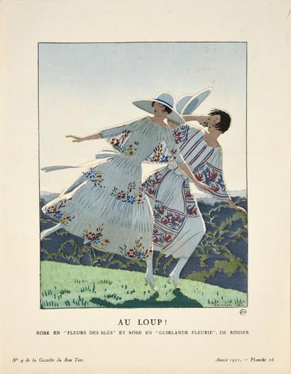 null Gazette du Bon Ton, Art, modes et frivolités, quatre numéros pour 1921, Editions...