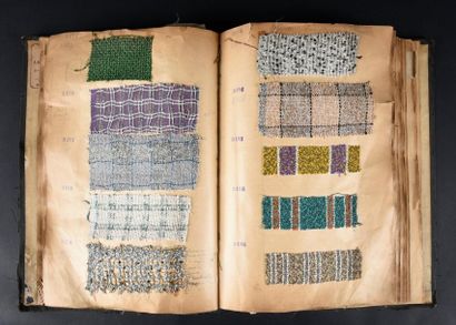 null Album d'échantillons pour la mode, Eté 1923, laine, soie et coton principalement;...