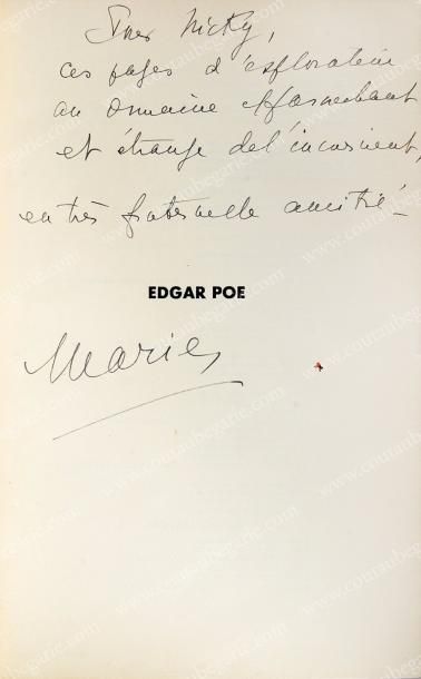 null BONAPARTE Marie princesse
Edgar Poe, publié aux éditions Denoël et Steele, Paris,...