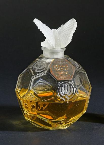 BEHRINGER & CO «Behrol Gold» (années 1930 - Nürnberg)
Très rare flacon en cristal...
