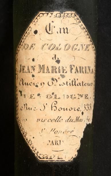 JEAN-MARIE FARINA «Eau de Cologne» (vers 1820)
Rarissime flacon en verre incolore...